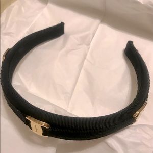 Vintage Salvatore Ferragamo Headband Black & Gold